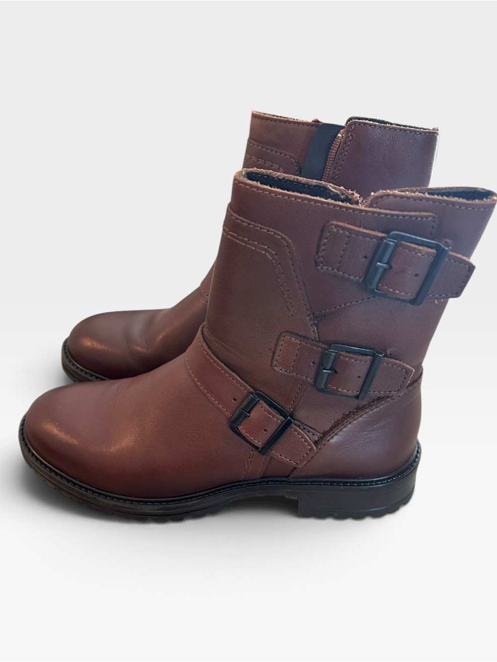 Bootleggers Leather Buckle Boots size 39 or 9